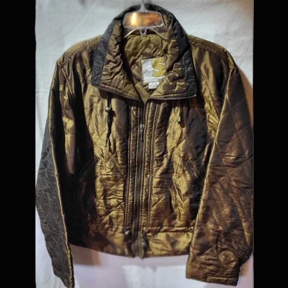 Current Seen gold/bronze quilt jacket size Large - Picture 1 of 5